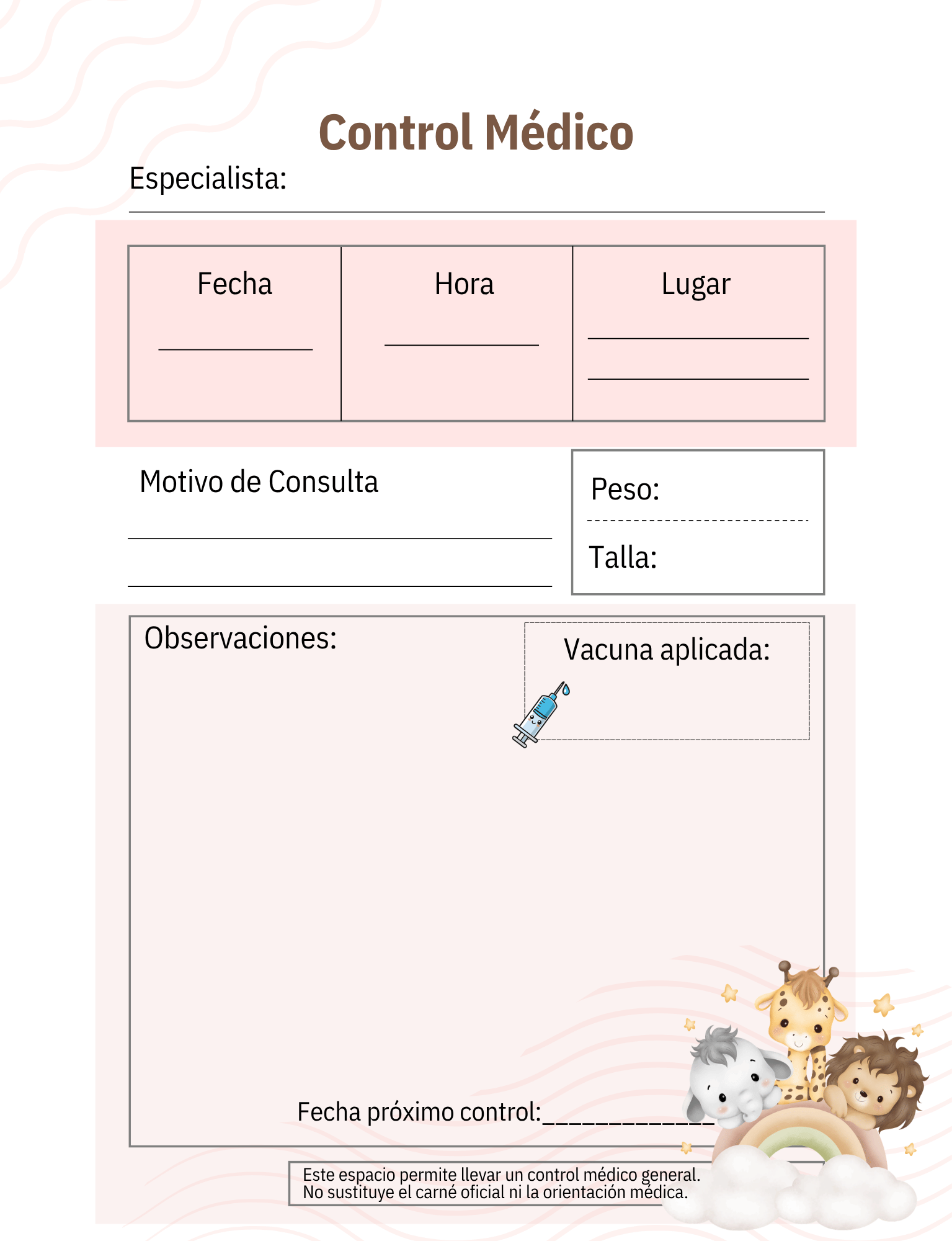 Agenda Pediátrica Infantil Niña - Versión Digital - Imagen 13