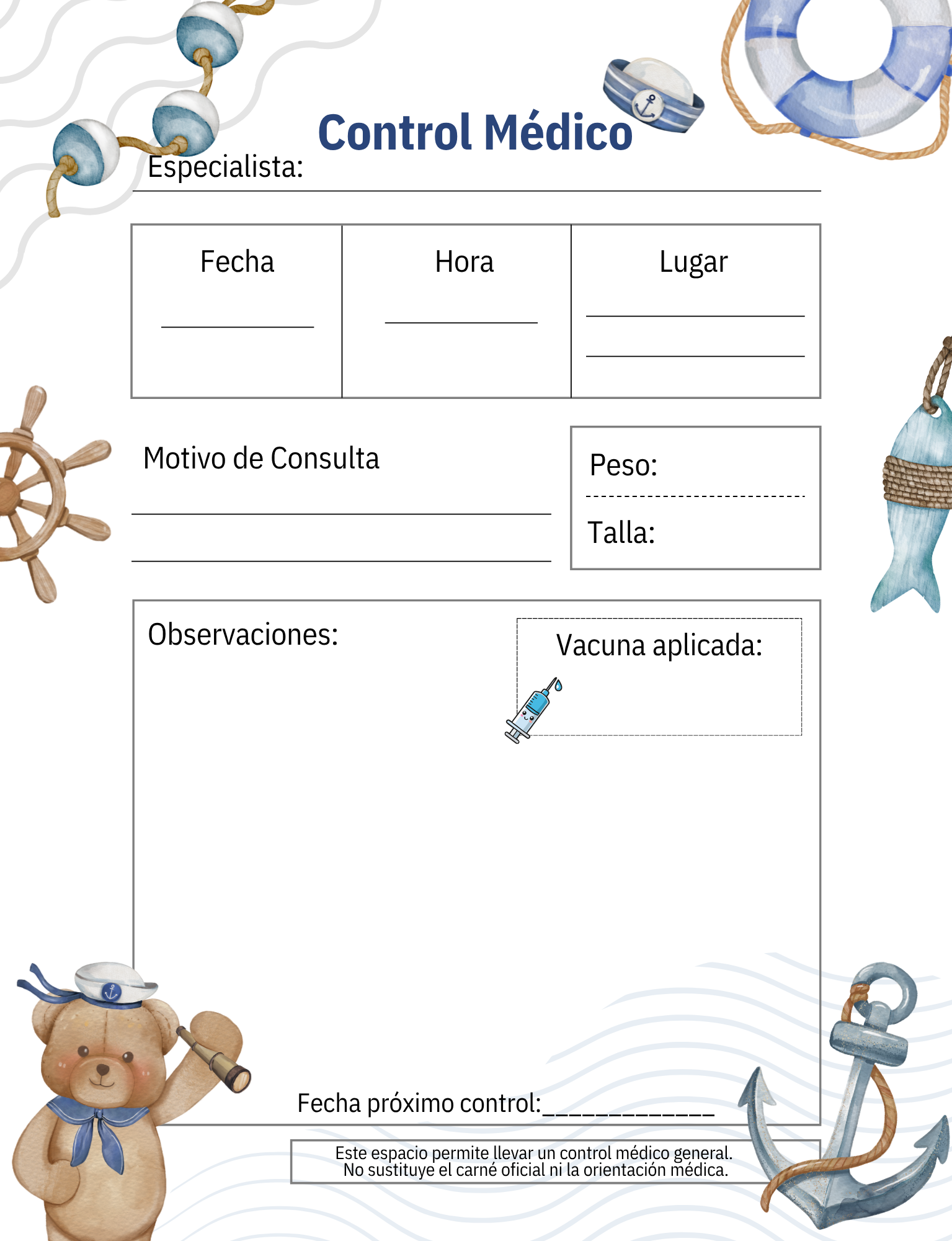 Agenda Pediátrica Infantil – Niño - Versión Digital - Imagen 15